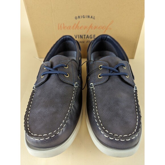 Weatherproof Vintage Benny Boat Shoes Mens 13M Navy Blue Lace Up Shoes NWB main image 12